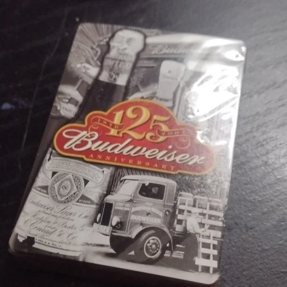 Budweiser Red and Gold 125th Anniversary Tin - Picture 3 of 5